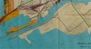 Alameda Point in 1936 with railroad line leading to ferry dock at lower left - map on display in Naval Air Museum at Alameda Point