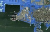Alameda Point sea level rise map from Pacific Institute