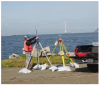 Site 1, Photo #2  Setting up geophysical survey base station March 2007. (Navy contractor TetraTech,ECI photo)