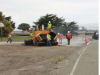 Site 1, Photo #3  Paving screening pad for sampling and testing soil contents, March 2007; Bay Bridge in background. (Navy contractor TetraTech,ECI photo)