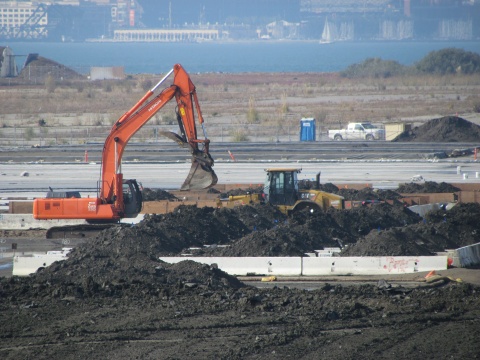 Dredge sediment testing area