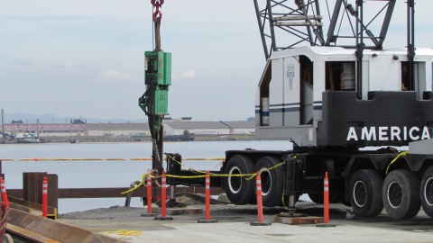 Seaplane Lagoon pile driving