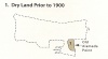 Dry land prior to 1900 - From History & Geology Fact Sheet - June 1996 - published by NAS- Alameda
