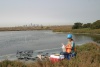 Site 2 - Photo #9 - Water testing in western portion of Wildlife Refuge.  (Navy contractor Battelle photo)